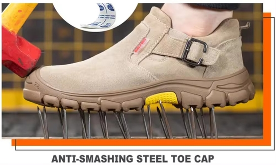 OEM/ODM Hot Selling Leather Welder Work Boot No Lace Steel Toe Safety Shoes For Men Industrial Wholesale