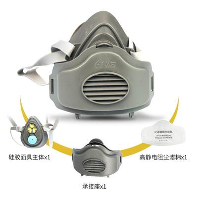 Reusable Dust Masks Filter Half Face Chemical Protective Masks To Protect Against Dust