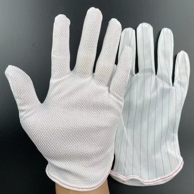 Anti Slip Adhesive Gloves with White Edges and Red Border Anti-static Gloves