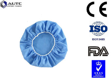 Clear Round Surgical Scrub Caps Food Industry Lightweight Blue Color 60x14cm